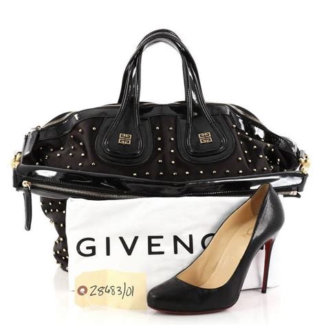 givenchy nightingale nylon|Givenchy Nightingale Satchel Studded Nylon Medium .